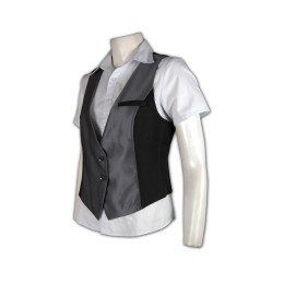 WC004 embroidered workwear hong kong vests suits tailor made vest design fit hk company Hong Kong supplier WC004 embroidered workwear hong kong vests suits tailor made vest design fit hk company Hong Kong supplier